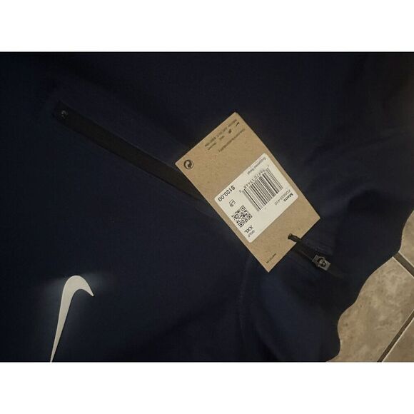 NWT $120 Nike Golf XXL 2XL Basic Graphic Print Jacket Pullover Zip Blue Navy - Picture 2 of 5